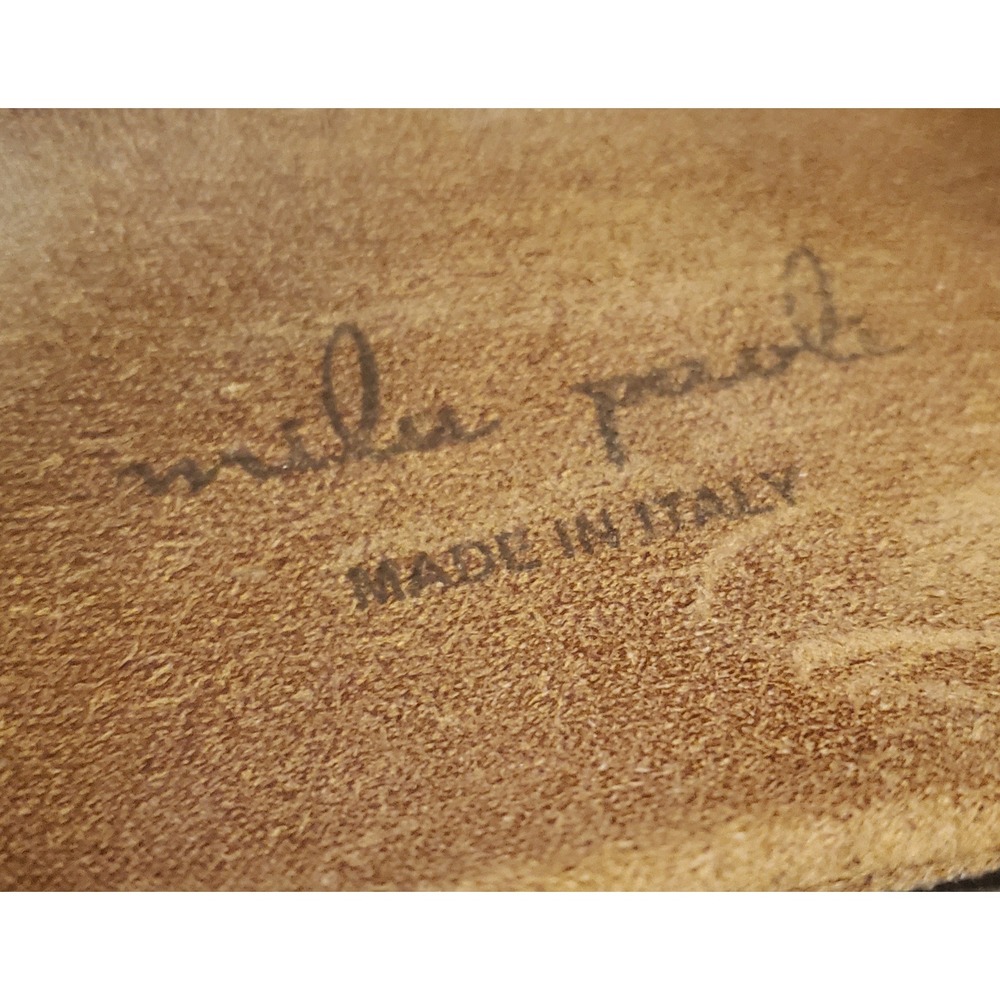 Mila Paoli Braided Cork Wedge Sandals Women's Size‎ 7 Blue - Picture 10 of 12